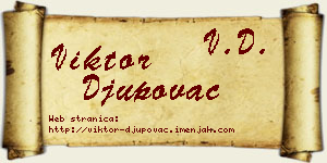 Viktor Đupovac vizit kartica